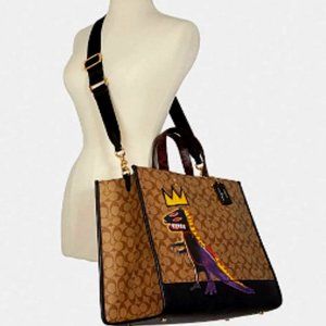 Coach X Jean-Michel C5659 Basquiat Dempsey Tote 40" Signature Canvas